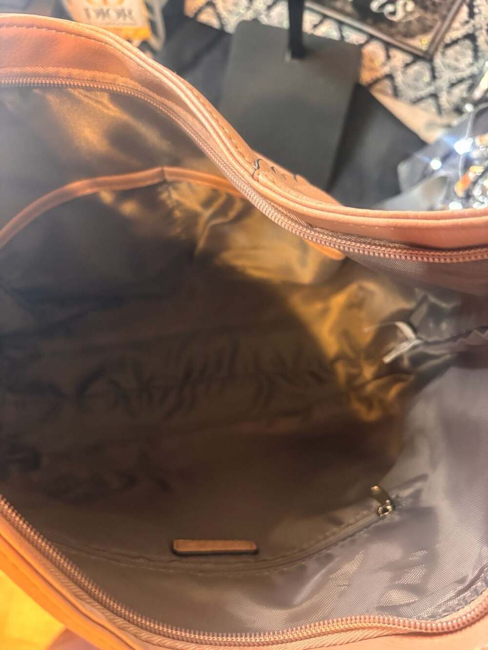Nicole by Nicole Miller Hobo Handbag Size One Size Dusty Nude Faux Leather - Picture 7 of 8